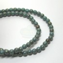 4mm Round Turquoise Pink Luster